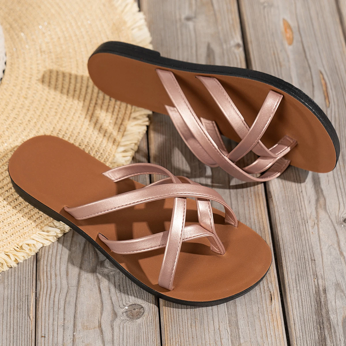 Frühlings- und Sommer-Damen-Flip-Flops und Modische Strandschuhe – Detail 4