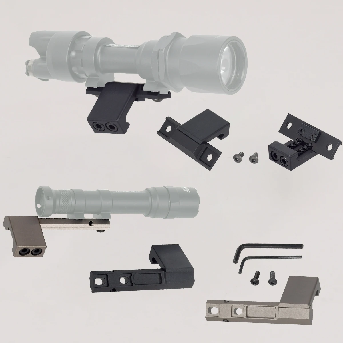 

Metal Offset Mount Base ARIS Series Surefire M300 M600 Offset Scout Mount 20mm Picatinny Adapter Base Fit M951 M620 Flashlight