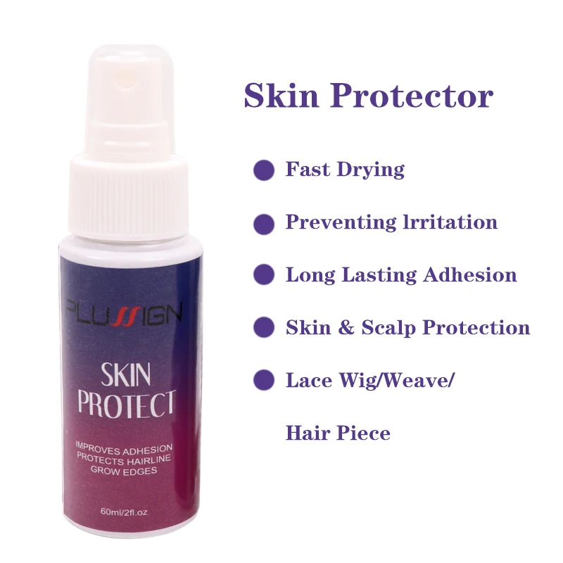 Quick Drying Skin Protect Cleanser Spray For Used Before Lace Wigs Install Clean Skin & Remove Adhesive Residue 60Ml/Bottle