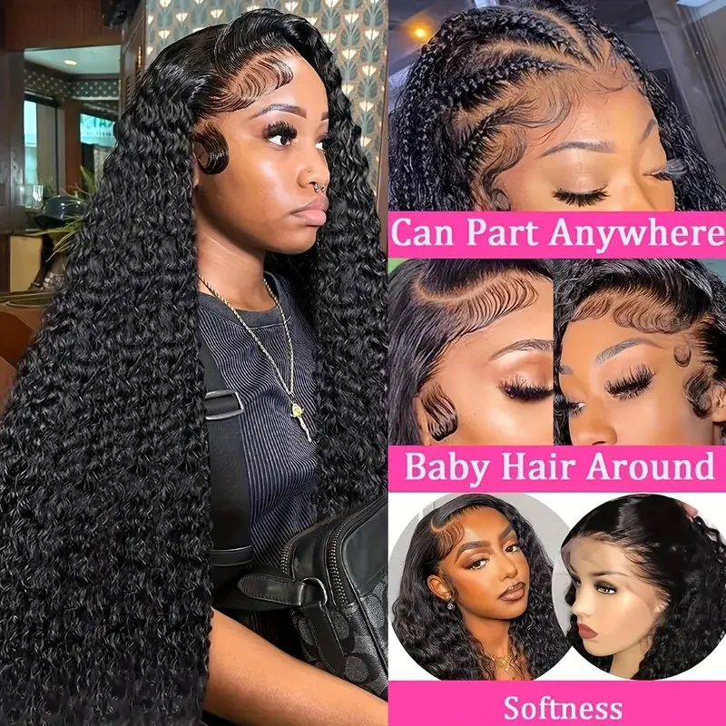 Cheap Water Wave Lace Front Wig Full Lace Front Human Hair Wigs For Black Women 30 Inch Wet And Wavy Loose Deep Wave Frontal Wig