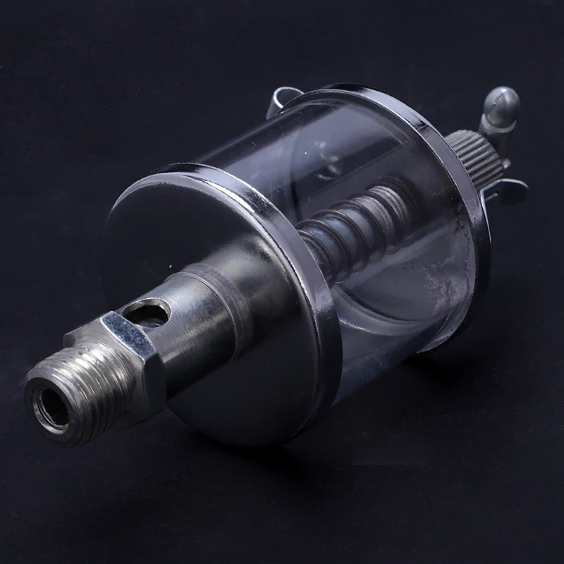 50mL Engine Machine Lubricator Oil Drip Feed Oiler Clear+Silver NICEMAN-NJ]