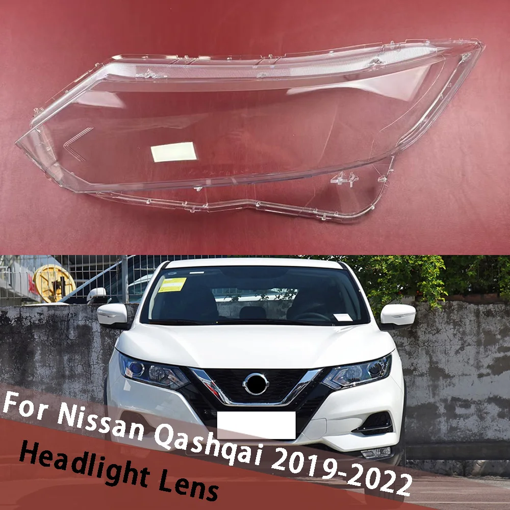 

For Nissan Qashqai 2019-2022 (Low) Auto Head Light Lamp Case Lens Shell Headlamp Car Front Headlight Cover Lampshade Caps