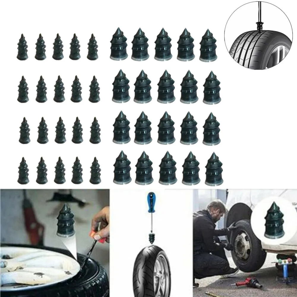 Vacuum Car Tyre Repair Rubber Nail Car Motorcycle Truck Tire Puncture Repair Tubeless Truck Tire Repair Tools Tire Screw wick