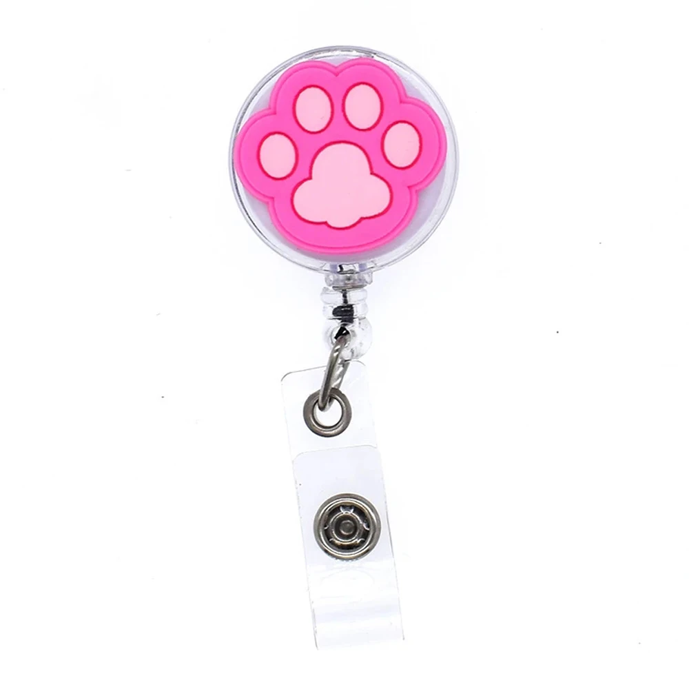 

Supplies High Quality Doctors Nurse Badge Holder Clip Retractable Badge Holder Cartoon Cat Paw ID Card Holder Name Card Holder