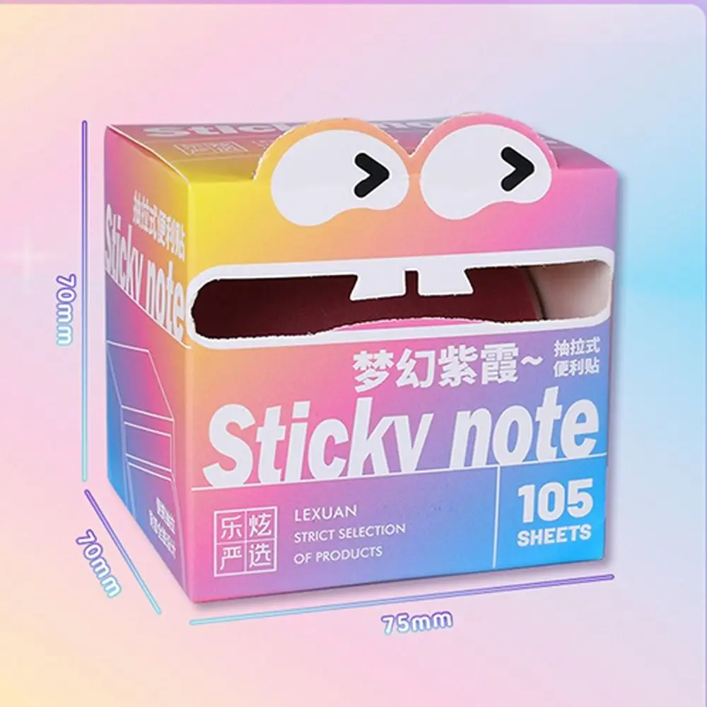 Cartoon Memo Pad Papier Trek Ontwerp Zelfklevende Planner Schema Stickers Parelmoer Transparante Dopamine