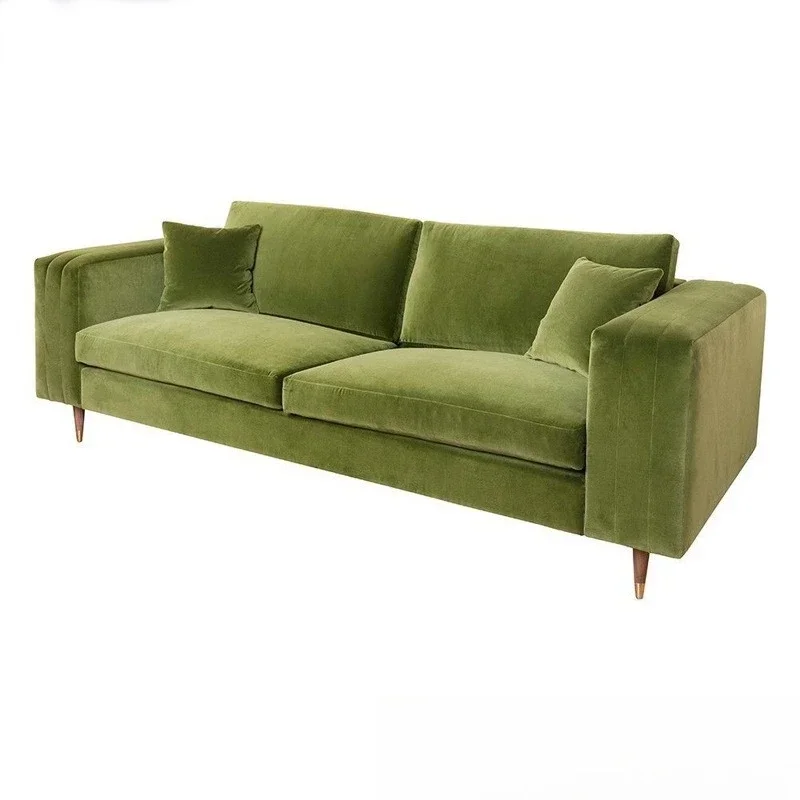 

American removable and washable double fabric soft bag sofa furniture apartment living room single triple leisure sofa