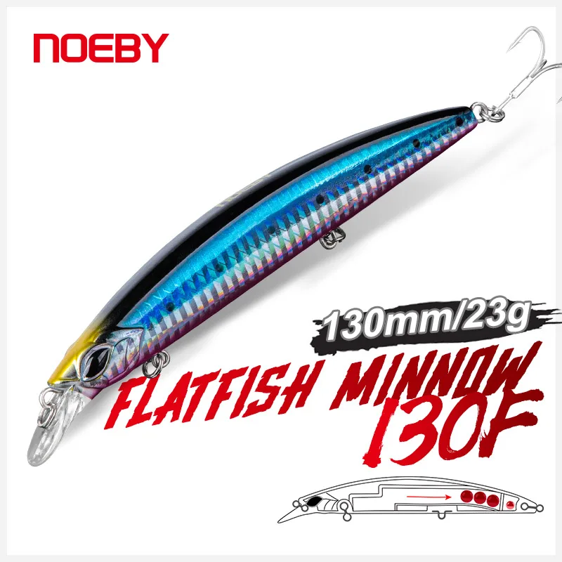 NOEBY Jerkbait Isca De Pesca 130mm 23g Flutuante Minnow Isca Dura Artificial Crankbait Wobbler Pike Equipamento De Pesca Leurre Peche