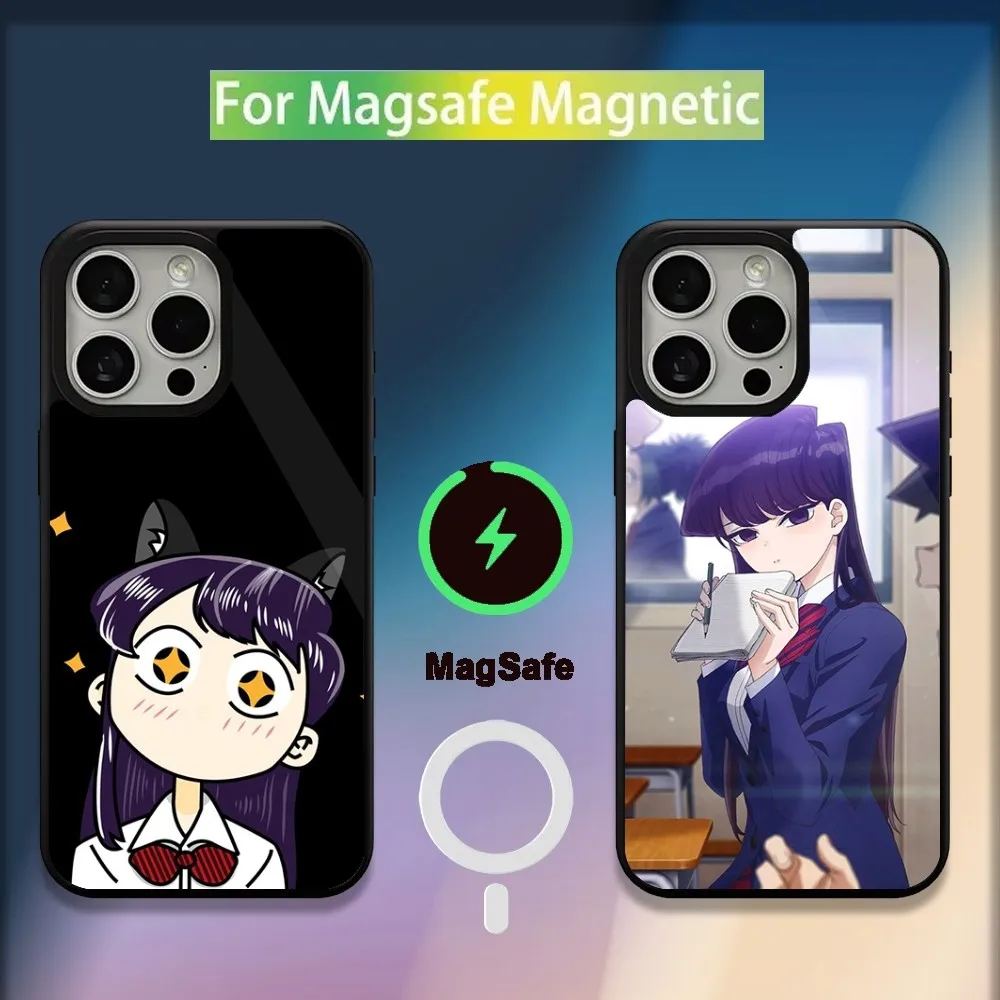 Anime K-Komi Shouko Phone Case For iPhone 16,15,14,13,12,11,Plus,Pro,Max,Mini Magsafe Magnetic Wireless Charging