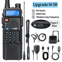 Baofeng M-5R Walkie Talkie AM FM Six-Band 3800mAh Wireless Copy Frequency Type-c Long Range Commutator Ham UV-5R Two Way Radio