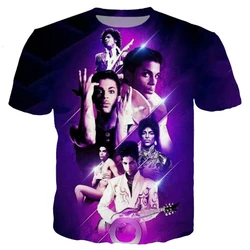 2023 Pop Singer Prince Rogers Nelson 3D Printed T-shirt Fashion Design T Shirt Men/women Harajuku Style Tshirt Streetwear Tops