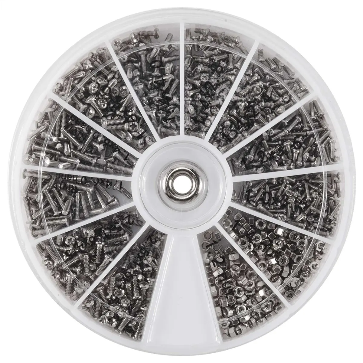 A77K 1000Pcs Stainless Steel Screws Set Machine Screws Assortment For PC Glasses Mobile Phone