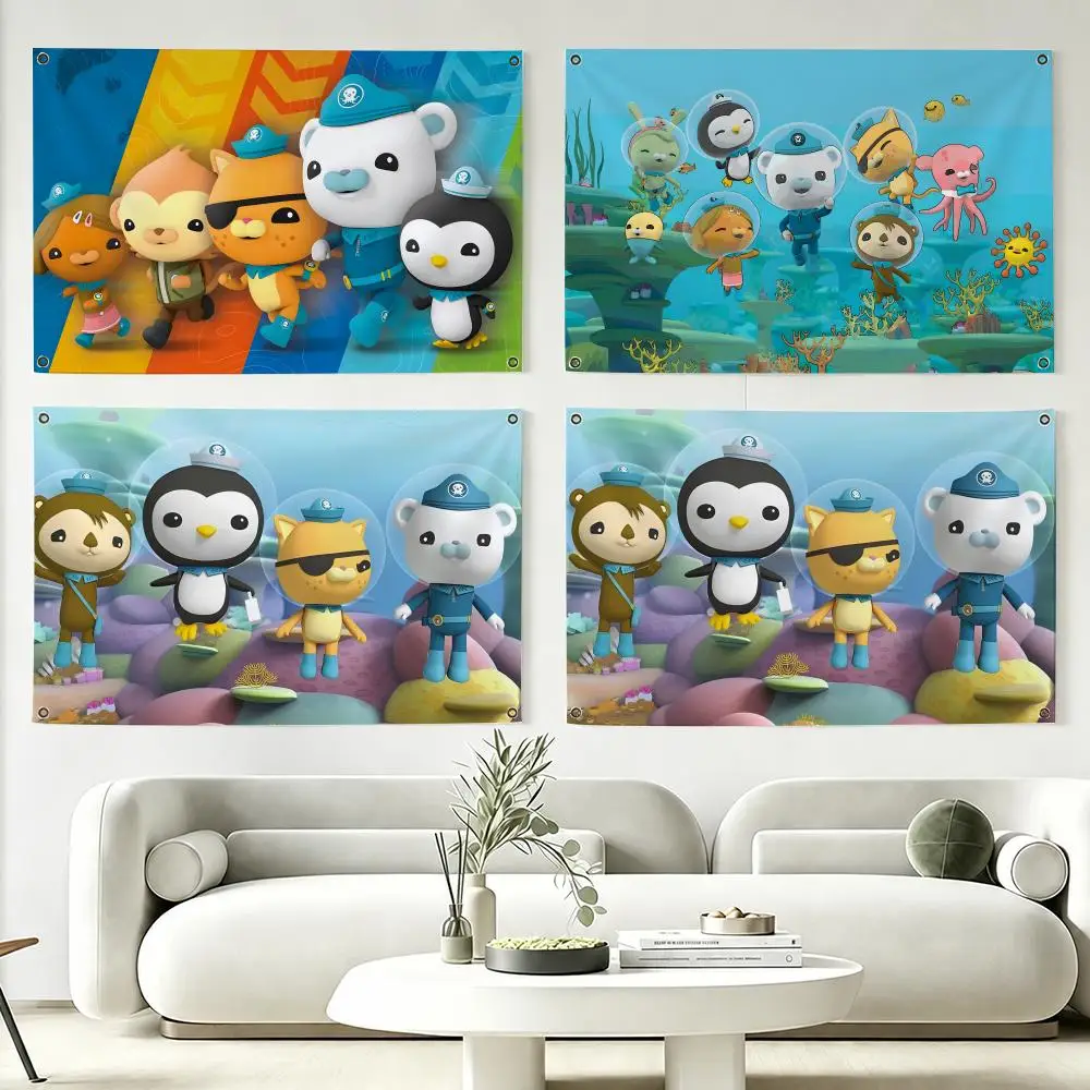 O-octonautsS Anime Film Flags Flag Suitable For Party Club Outdoor Interior Wall Art Decoration Banner Gift
