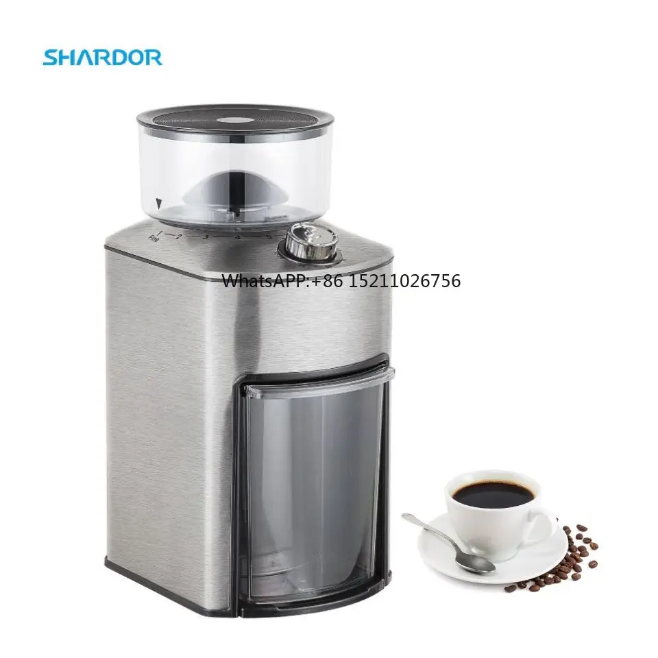 

2024 Conical Blade Stainless Steel 120w Power Motor 120g Powder Container Coffee Bean Grinder Electric