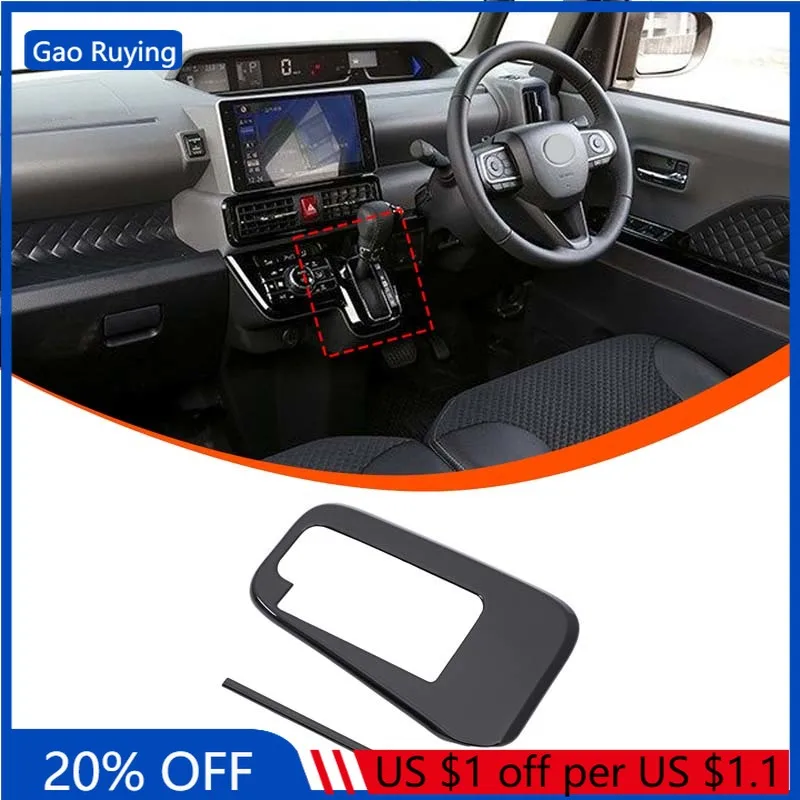 

For Daihatsu Tanto 2020-23 ABS Black Car Gear Shift Panel Center Console Frame Cover Trim Sticker Interior Car Accessories(RHD)