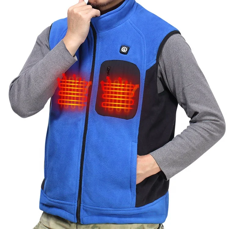 

7.4V 12W 5V 10W Winter USB Gilet Smart Battery Electric Heating Clothing Cotton Fleece Heated Vest Jackets for Men And Women