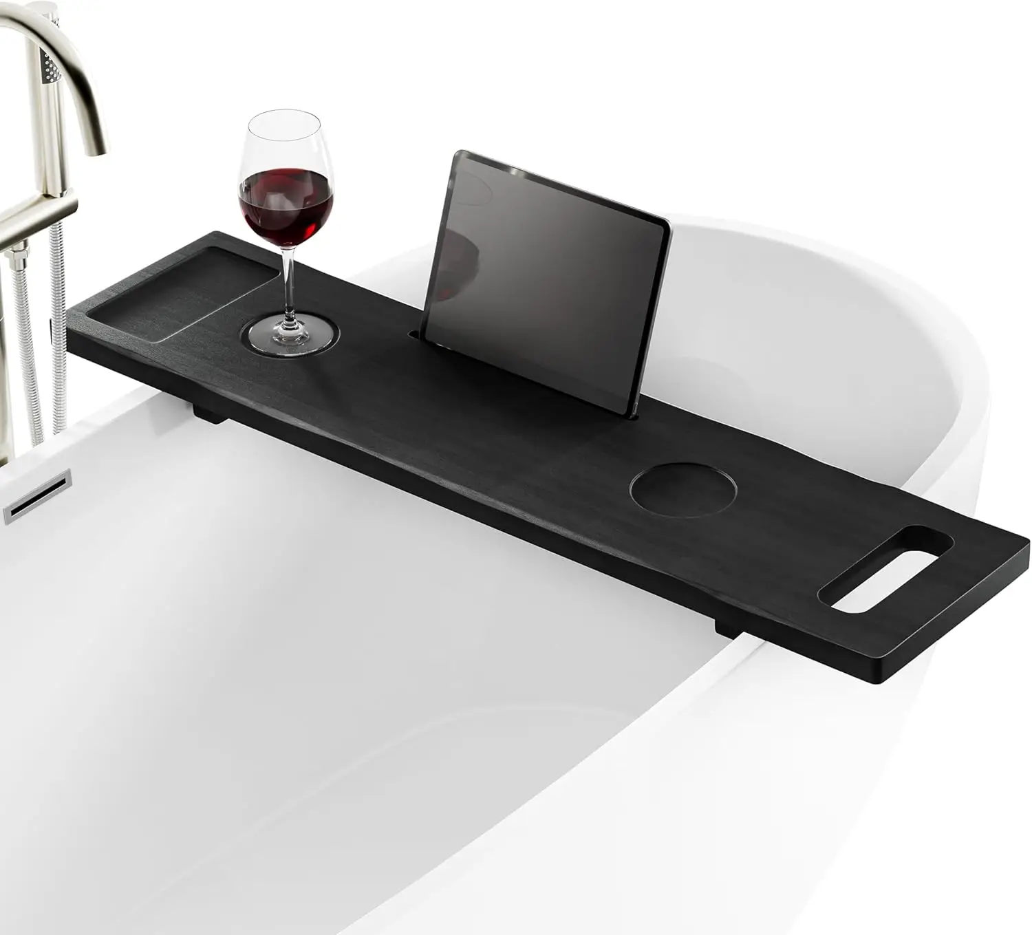 Bandeja para Bañera Acacia |   Bañera Grande de Madera de 39x9.8 Pulgadas |   Bandeja Antideslizante y Sostenible para Bañera |