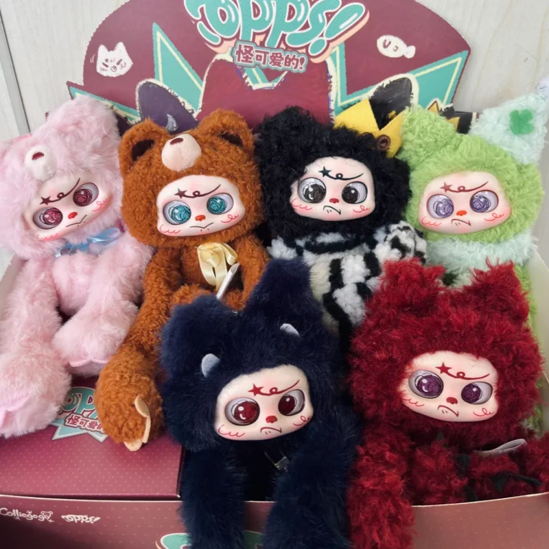 

Colliegogo Opps Bad Cat Series Blind Box Plush Doll Trendy Collectible Figurine Soft Stuffed Backpack Pendant Home Decor Gift