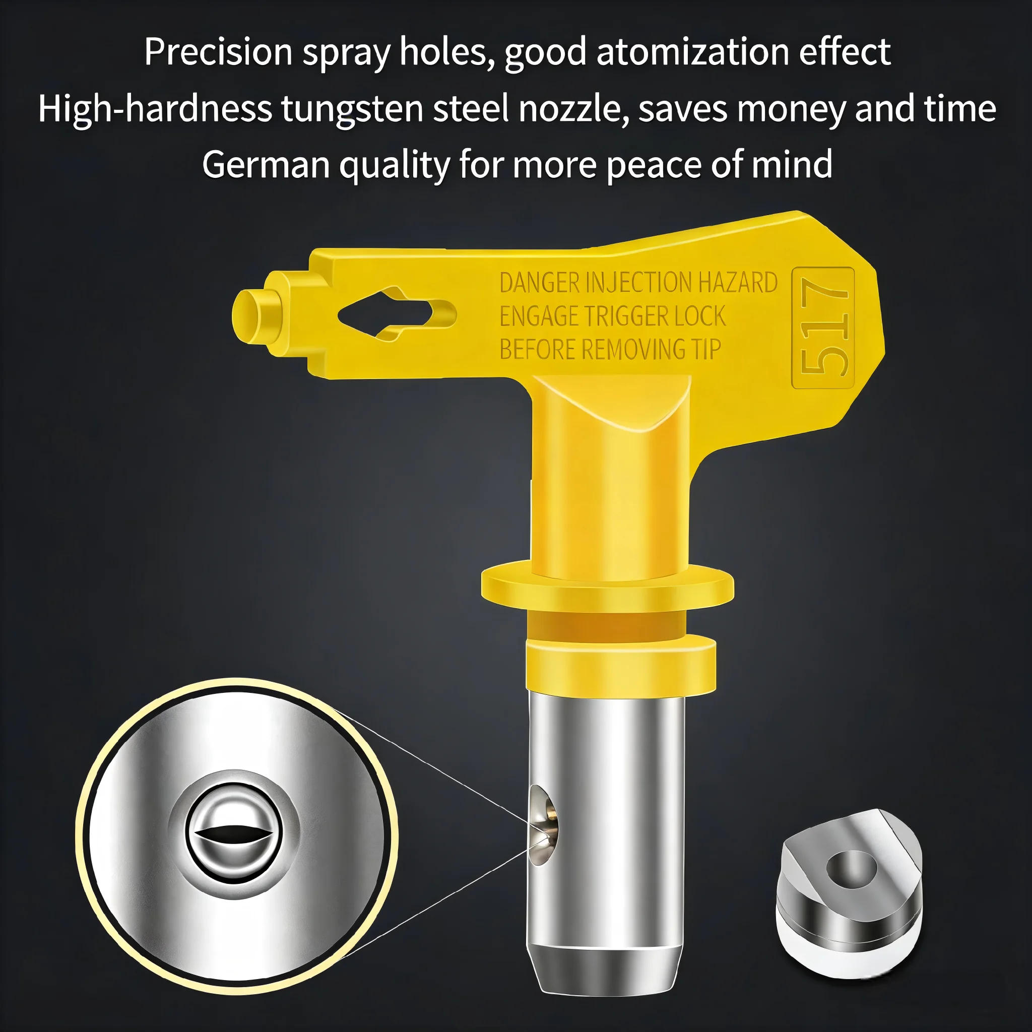 Spritzpistolen-Düsenset 215 621 517 417 317 519 Kombination aus 6 Filterelementen (optional) Airless-Düsenset Sprühgerät