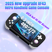 Open Source XF43 Retro Handheld Game Console 4.3 Inch IPS Screen Linux System 20000+Games 64/128GB Portable Pocket Video Player