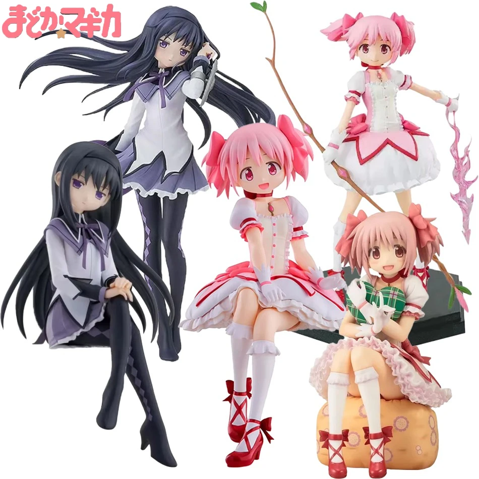 Kawaii Kaname Madoka Anime Action Figure - Cute Akemi Homura Loli Figurine Collectible Model Toy Gift for Magical Girl Fans