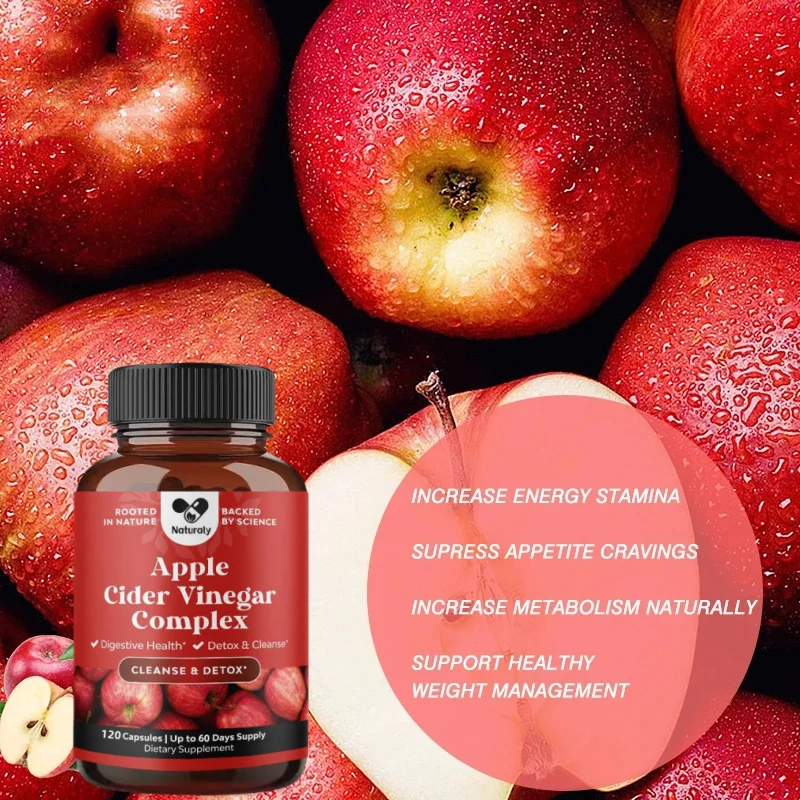 Apple Cider Vinegar Capsules |Promotes digestion and healthy weight loss, weight management supplement