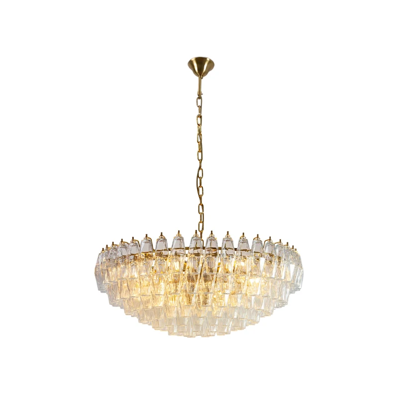 

Murano Glass Collection Round Rectangular Dimmable LED 2025 Chandelier Lustre Suspension Luminaire Lampen For Foyer Dinning Room