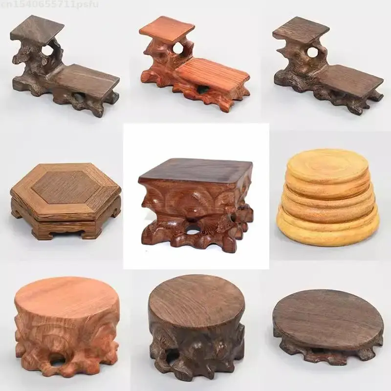 Multifunctional Wooden Flower Base Rack Bonsai Display Stand Tea Sets Pedestal Figurines Vase Incense Shelf