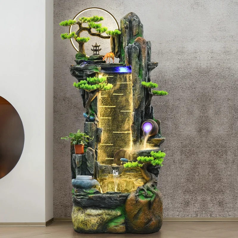 Yjq rockery flowing water fountain dripping floor fish pond ornament courtyard opening gift giving living room entrance interior