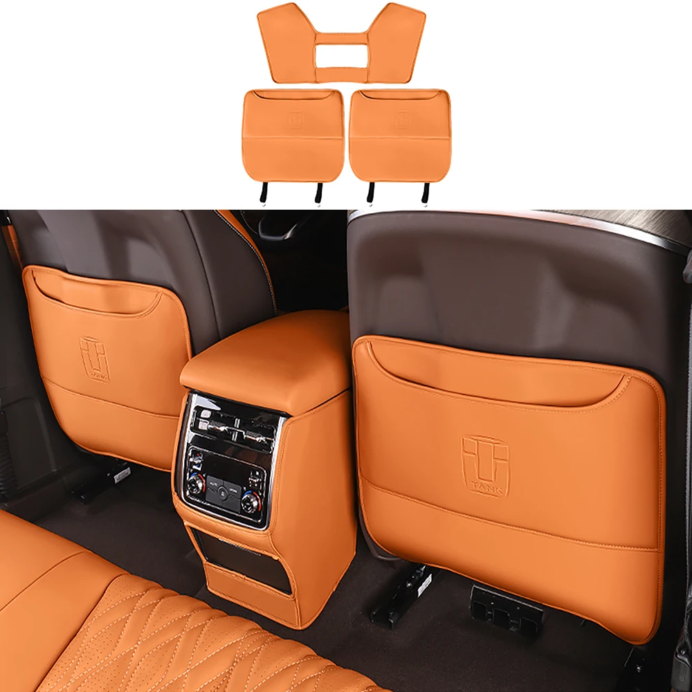 Car Seat Anti Kick Pad Fit For Tank 500 Hi4-T 2022-2025 2026 Rear Child Protection Anti Kick Leather Pad Interior Accessories