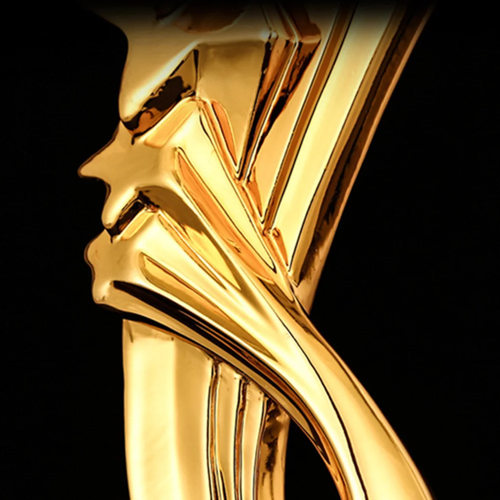 

Pentagram Crystal Ornament Metal Trophy Craft Durable Home Decor Enhancer Pentagram Shaped Design