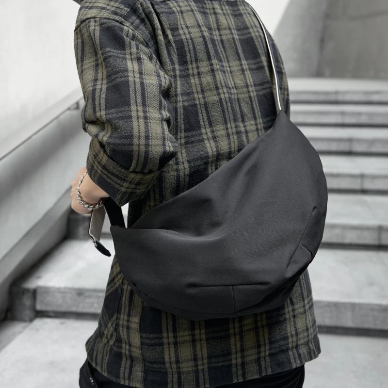 Bolso cruzado Hobos para hombre y mujer, bandolera Oxford de gran capacidad, resistente al agua, con cinturón de media luna, a la moda, combina con