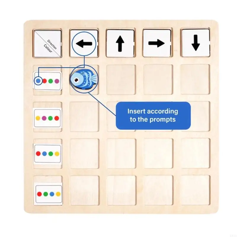 581F لعبة التدريب المعرفي الخشب الطبيعي للأطفال التعرف على الألوان التركيز على التنمية
