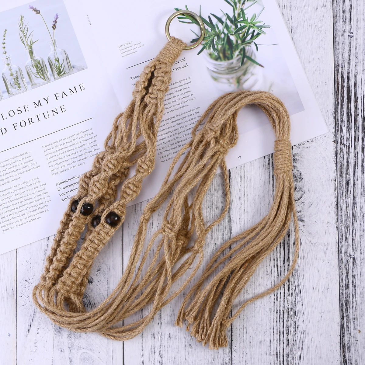 

Macrame Plant Hanger Cotton Rope Planter Hanger Durable Wall Hanging For Indoor Outdoor Use Compatible With Round Square