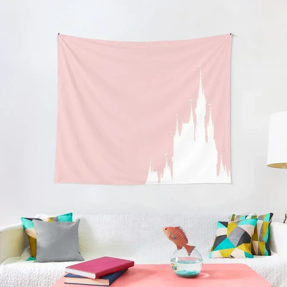 

Castle Silhouette Millennial Pink Tapestry Things To The Room Bedroom Decorations Christmas Decoration Decoration Home Tapestry