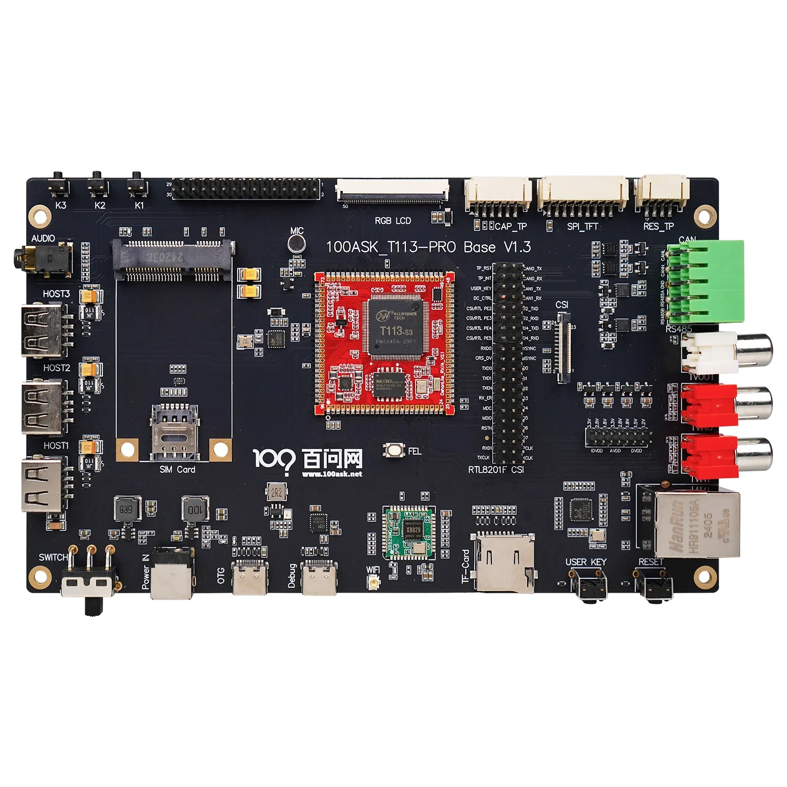 cbhioarpd Allwinner T113 Entwicklungsboard Linux Bildung Entwicklungsboard WIFI Bluetooth 6