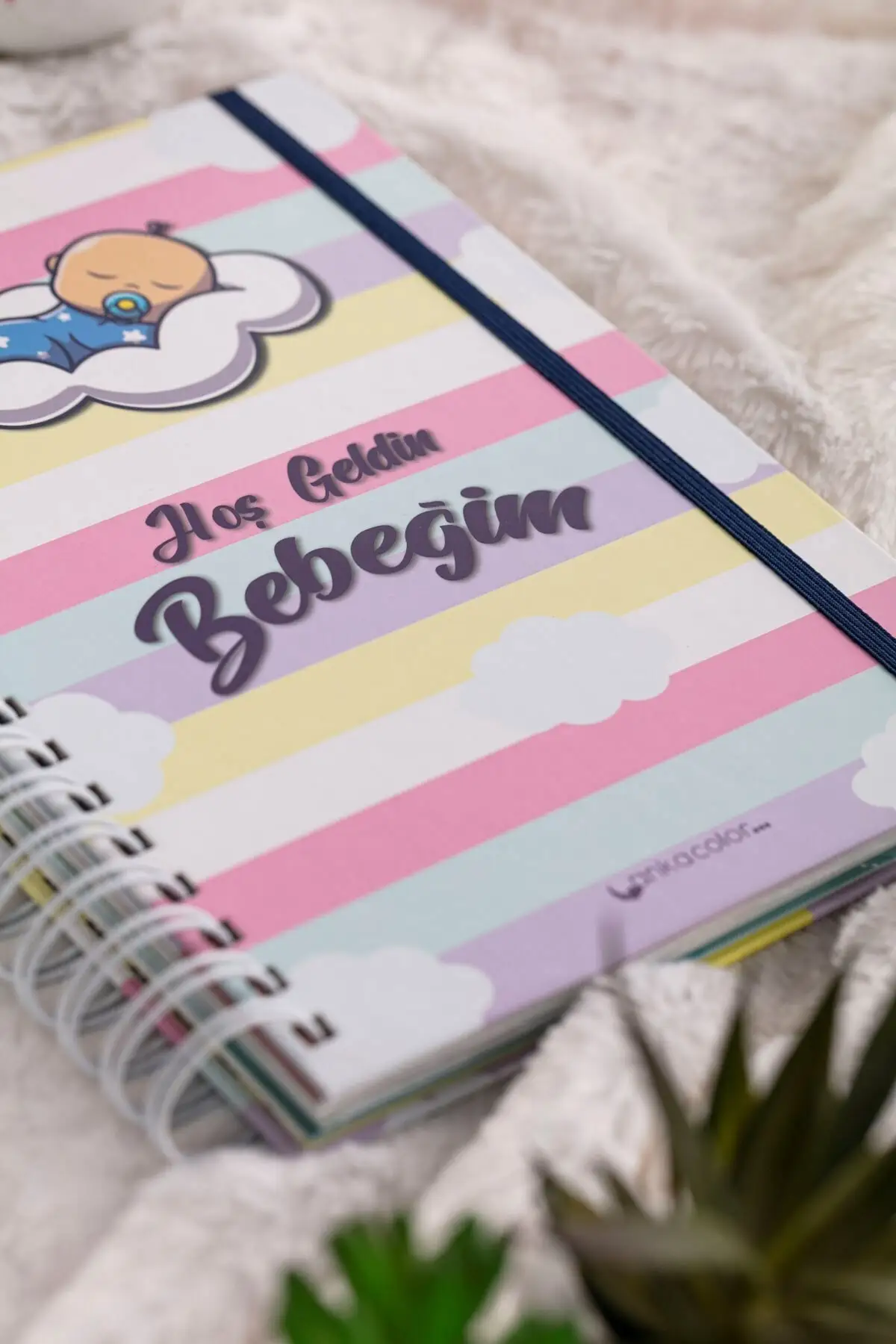 Uras Welcome Baby Mother Baby Ajandası Moment of Pregnant Diary Book Sketchbook Handmade Book