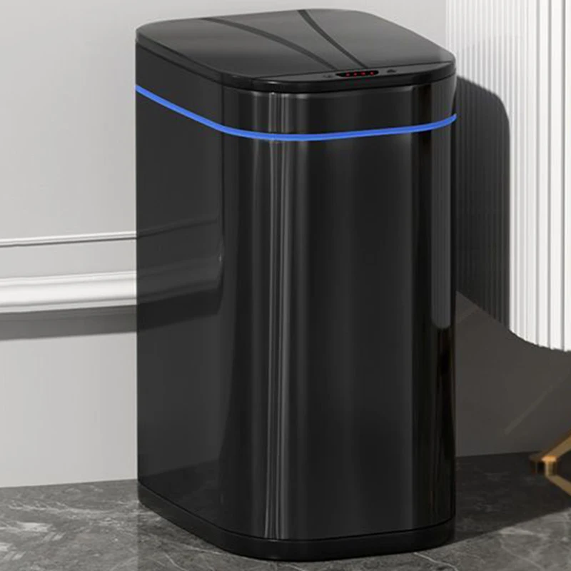 Smart Waste Bins with Lid Waste Bins Large Capacity Living Room Trash Can Stainless Steel Trash Can Modern Kitchen and Home Item