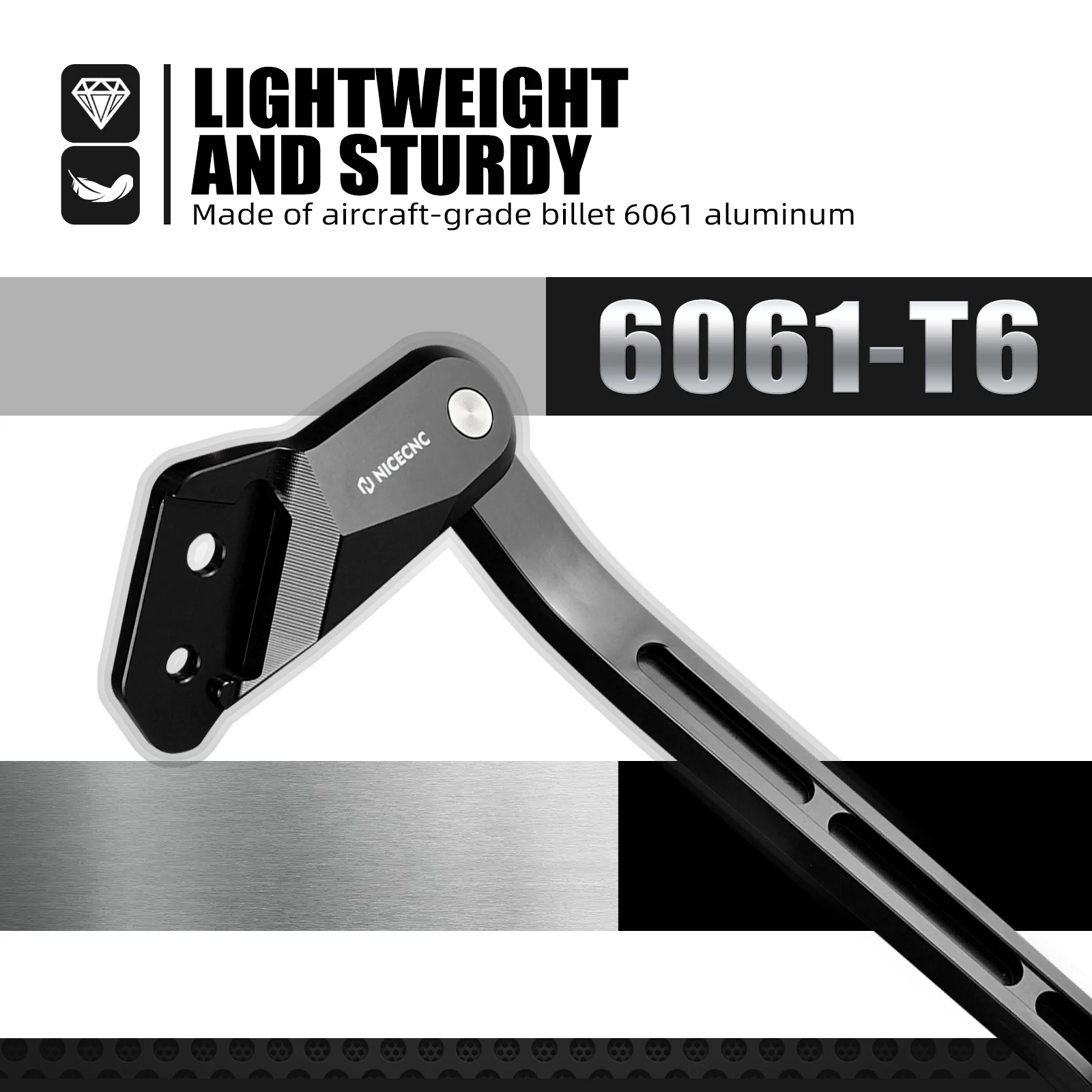 NICECNC لهوندا CRF 250R CRF 450R 2019-2025 CRF450RWE 2024-2025 CRF250RWE 2025 دراجة نارية الجانب حامل مسنده وقوف السيارات قوس #4