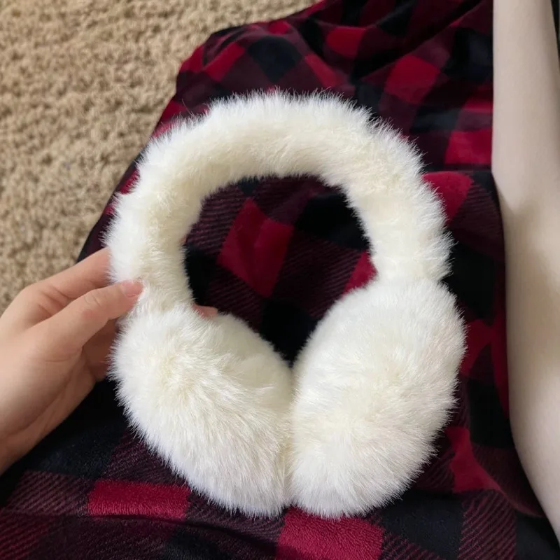 موضة أفخم الأذن يفشل طوي رشاقته الصوف غطاء للأذن للنساء الرجال شتاء دافئ الجلد المدبوغ إيرفلاب في الهواء الطلق حماية الباردة غطاء للأذنين #3