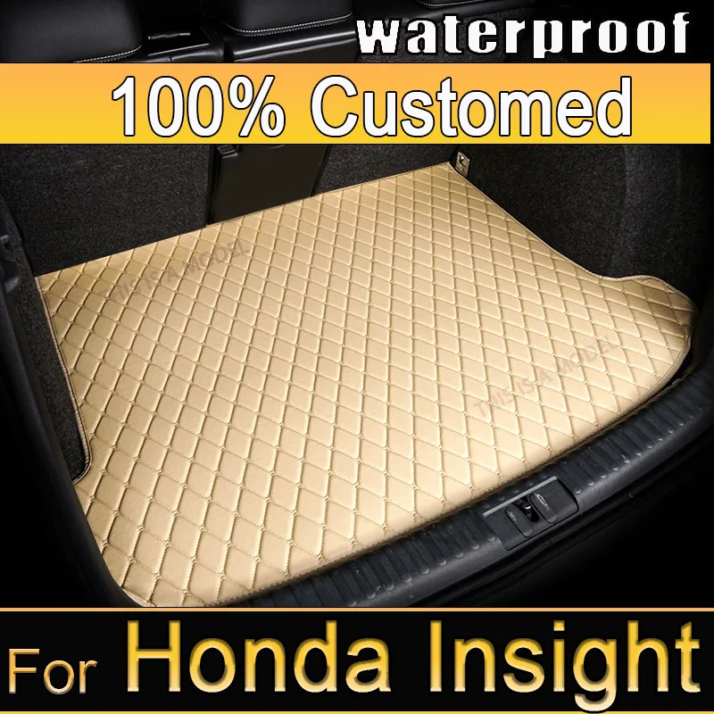 Car Trunk Storage Organizer Pad For Honda Insight ZE2 ZE3 2010 2011 2012 2013 2014 Leather Car Rear Trunk Mat Car Accessories