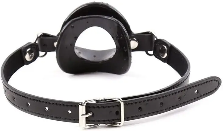 Soft Open Mouth Lips Gag BDSM Oral Fetish Slave Adjustable Breathable Restraints