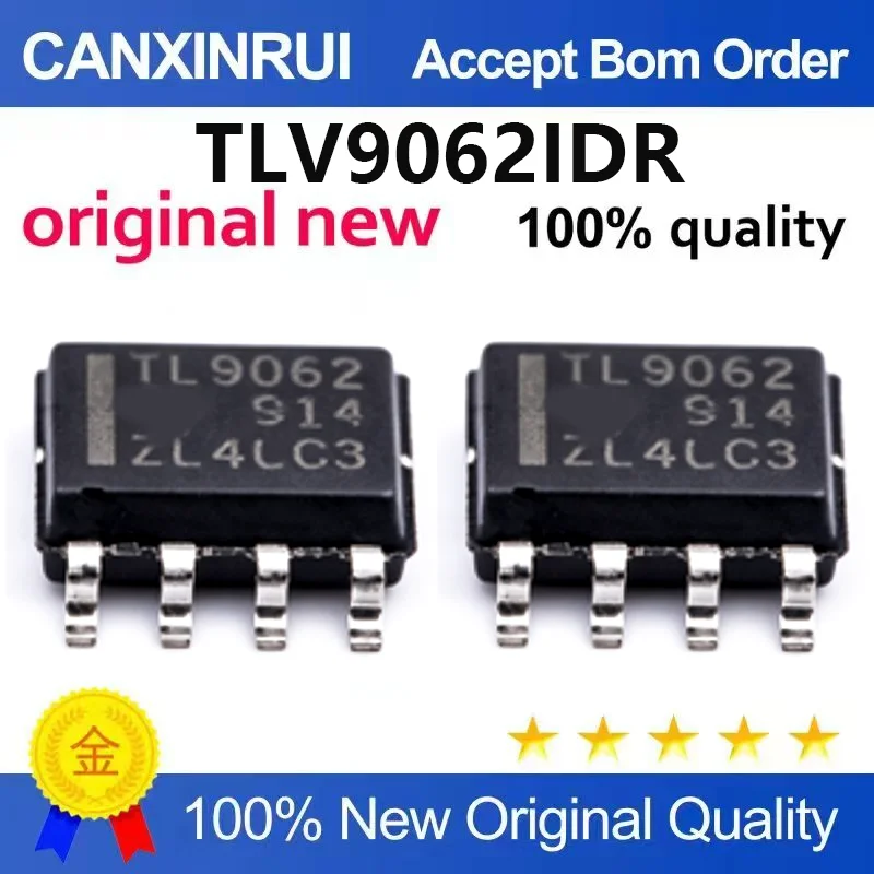 (5pcs-100pcs)Brand new original TLV9062IDR SOIC-8 2-channel operational amplifier chip