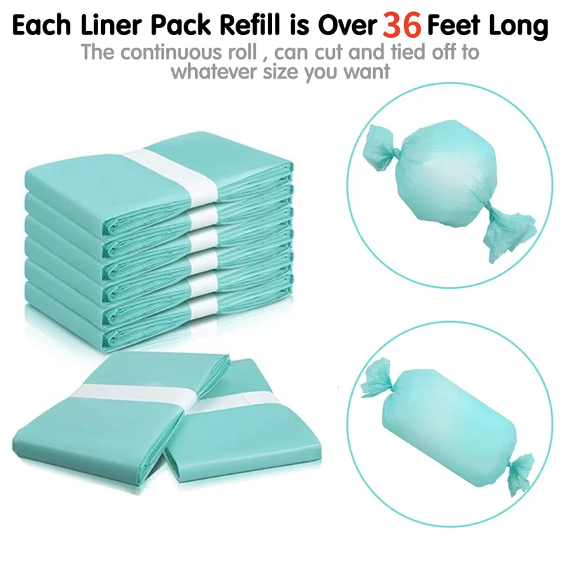 Diaper Refill Liners – Compatible with Dekor PLUS Refill-Disposable Diaper Pail Liners Diaper Refill Bags–Baby Scented Refills view 3