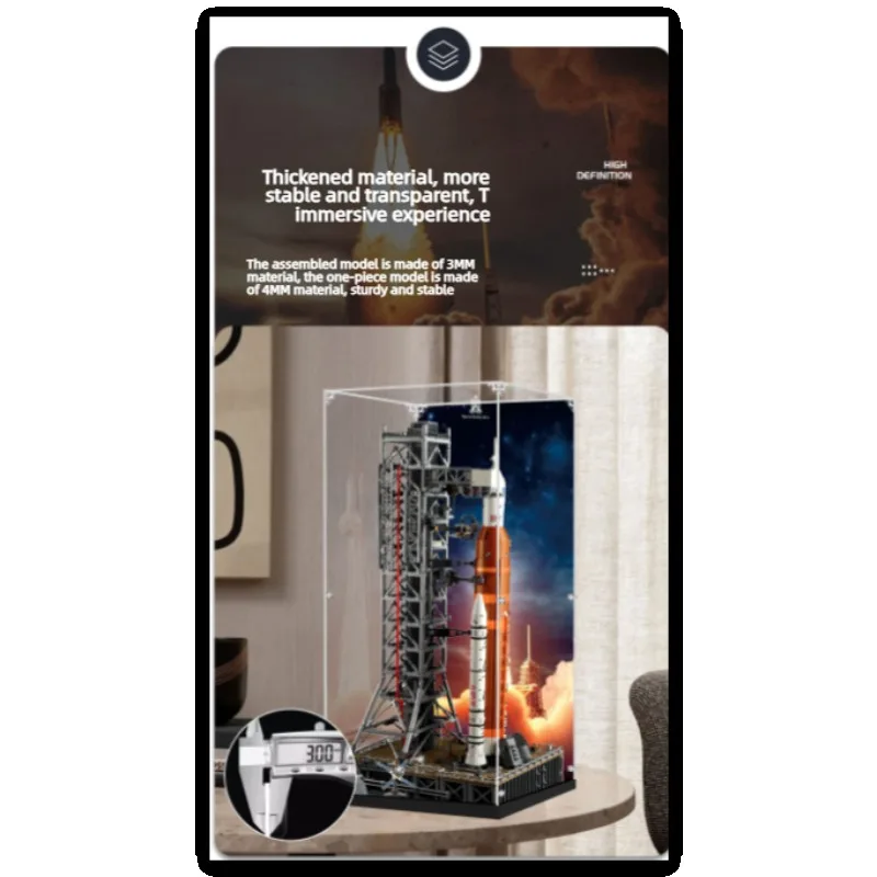Display Case for 10341  Artemis Space Launch System，Building Blocks Storage Box, Peripheral Accessory, Model Not Included