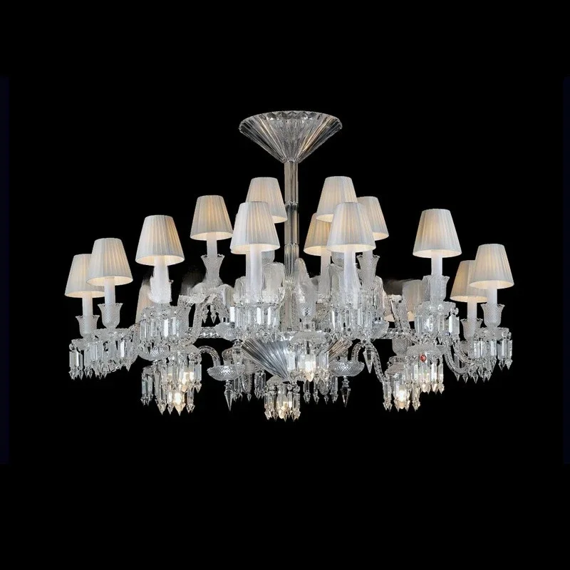 

Villa European crystal chandelier luxury bedroom ceiling crystal lamp meal