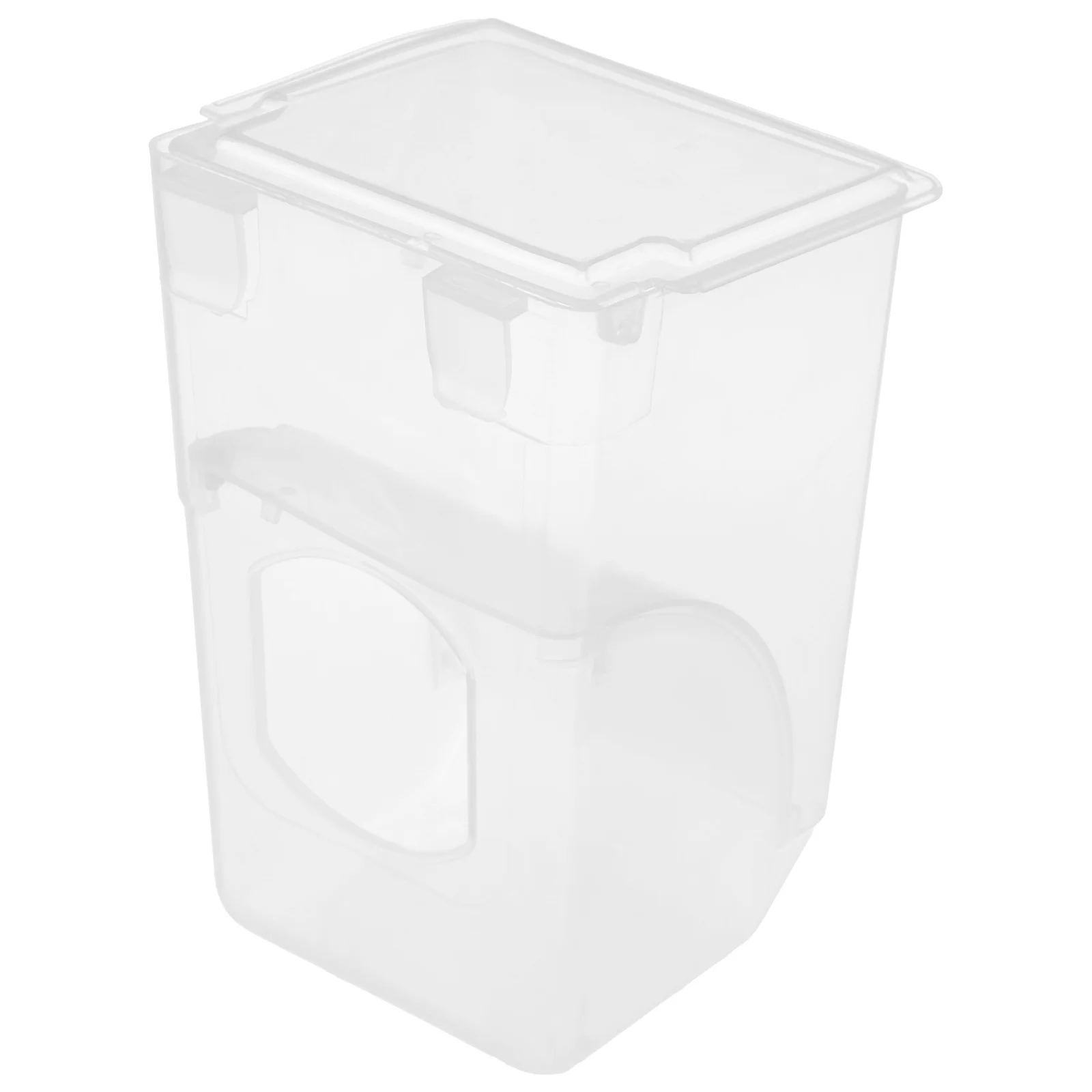 

Hanging Pigeon Feeder Bird Cage Food Dispenser Transparent Flip Cover Design Large Capacity Easy to Install Pigeon Feeder