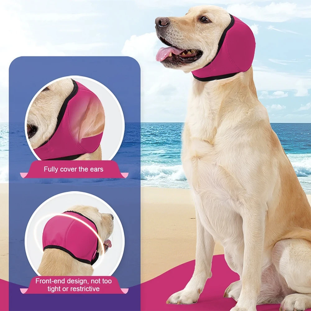 Lovely Pet Waterproof Swimming Earmuffs Turban Dog Ears Cover Head Wrap for Dogs Earmuffs Puppy Soothing Emotions - Image 2