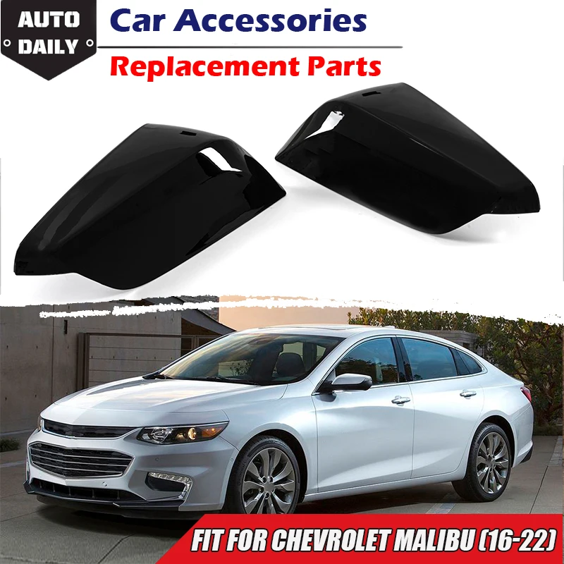 

Rhyming Side Wing Mirror Cap Glossy Black Rearview Mirror Cover Trim Car Exterior Accessories Fit For Chevrolet Malibu 2016-2022