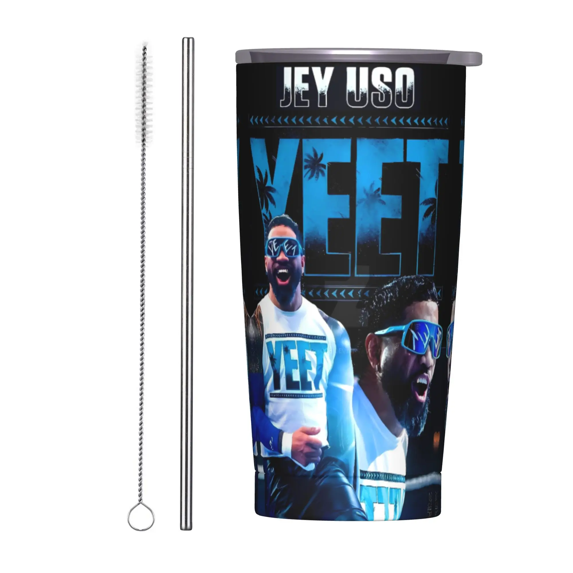 

JEY YEET USO борьба из нержавеющей стали, дорожные автомобильные кружки, термочашки на 20 унций, сохраняющие тепло, горячие напитки, бутылка для воды с молоком, чаем