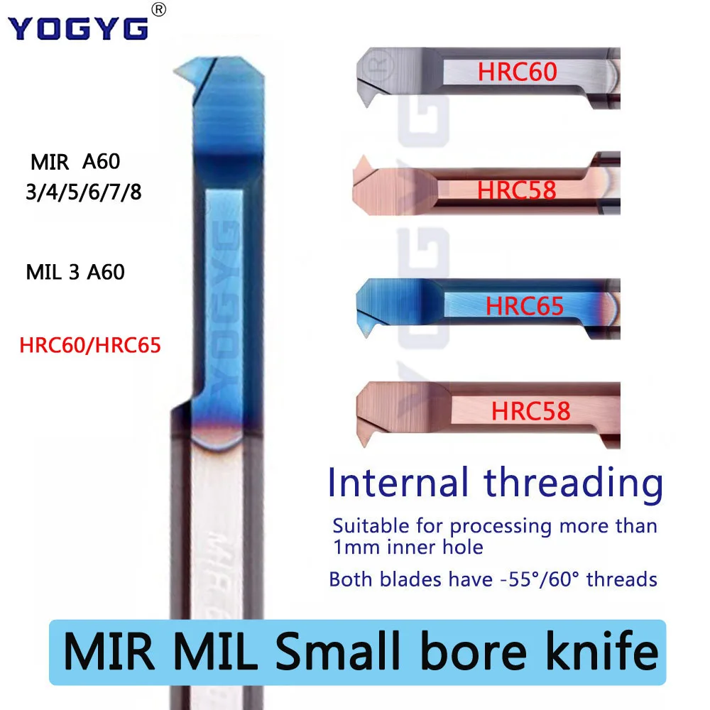 HRC60 HRC65 MIR A60 ثقب صغير موضوع مملة أداة MIR3 MIR4 MIR5 MIR6 MIR8 L10 L15 قطر صغير كربيد الموضوع أداة عمود تخريم